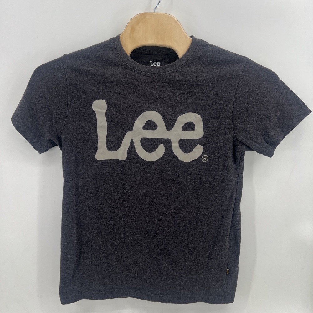 Lee Men's Short-Sleeve Crew Neck Logo Graphic T-Shirt Gray Size M